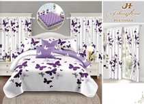 Set Lenjerie Pat Cu Draperii Din 8 Piese