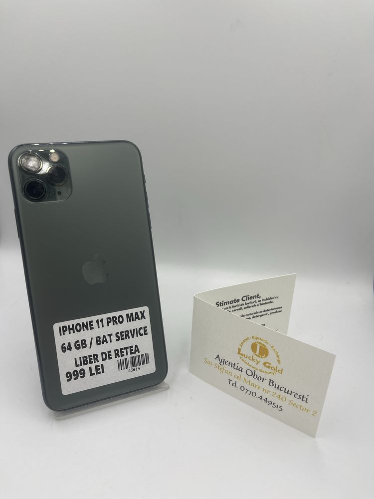 Iphone 11 PRO MAX 64GB / Bat schimbata #43614