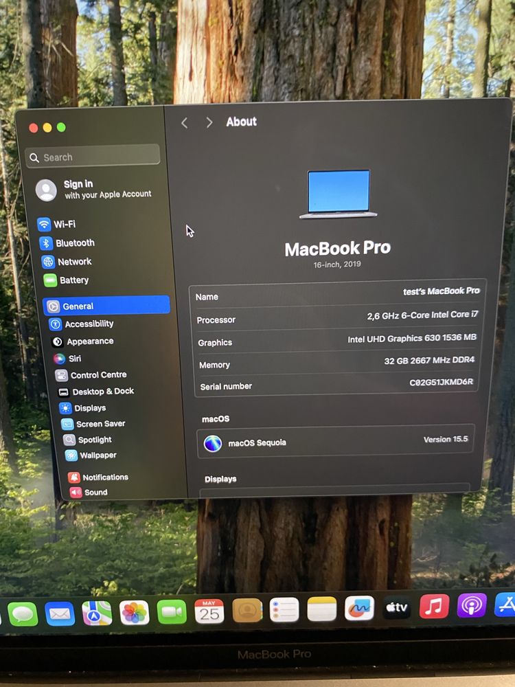 MacBook Pro 16” Touch Bar, 32 GB RAM, i7, 512GB SSD