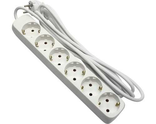 Prelungitor 6  prize, lungime 1,5  m   2500W , contact de protectie