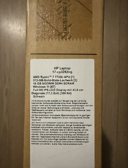 Laptop HP | Ryzen 7 | SSD 512 GB | 16 GB Ram | 17.3” FHD | Sigilat
