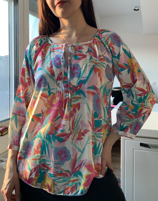 Narli floral silk blouse XS - S