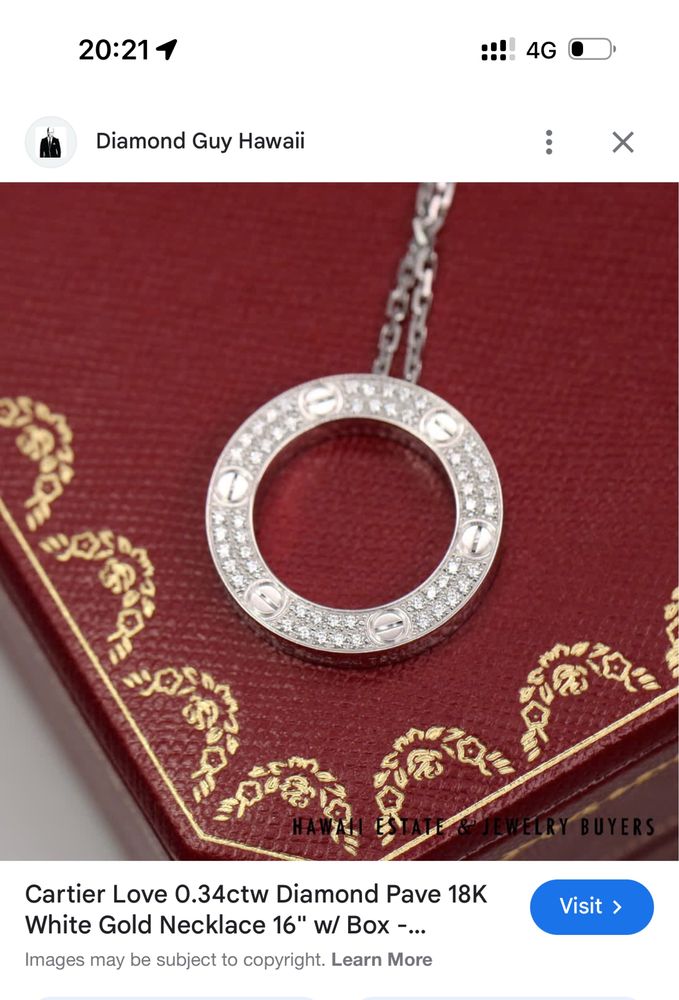 Colier Cartier Love cu diamante