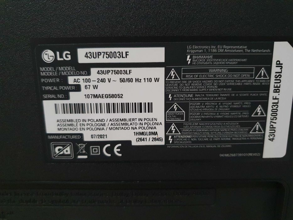 Smart TV LG 108 cm spart