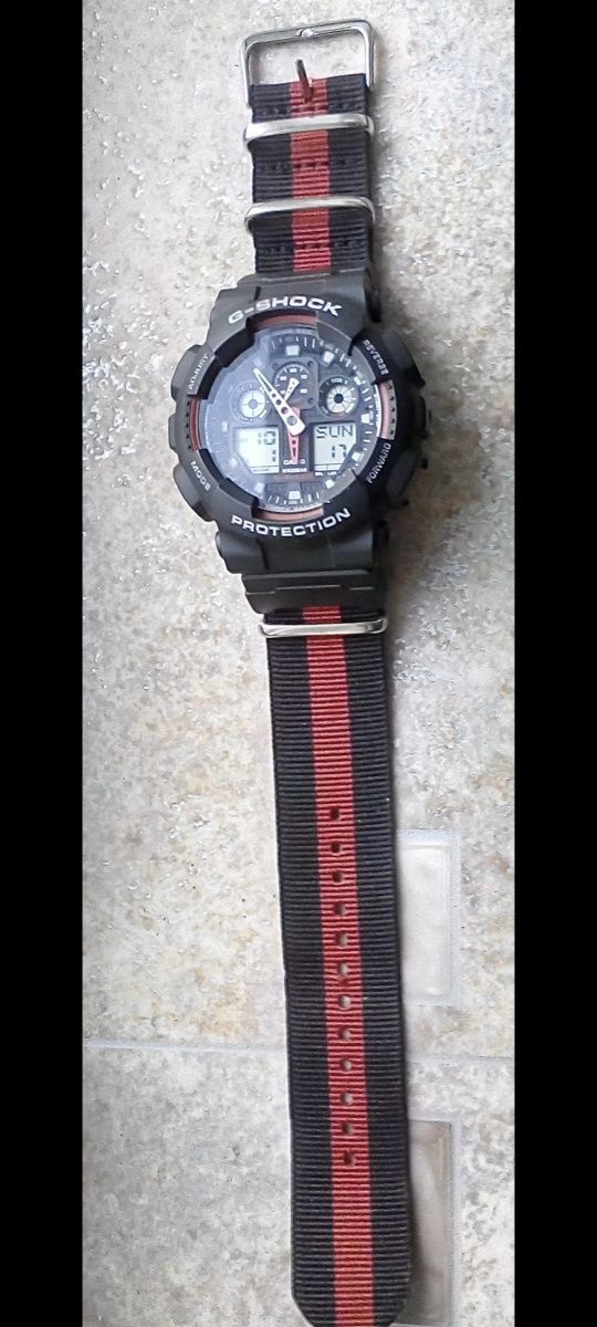 Адаптери и Нато каишка 24 мм за Casio Gshock GA100