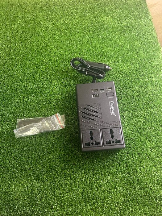 Invertor Auto Olesson convertizor 12-24v la 220V AC cu Display, 2USB,1
