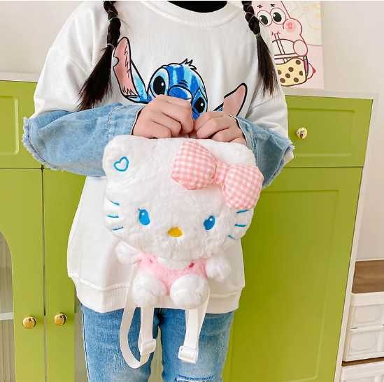 Плюшена играчка Раница Hello Kitty, Чанта Кити, 24см