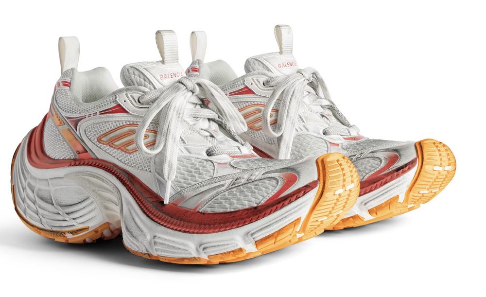 Adidași Balenciaga 10XL alb/roșu/portocaliu