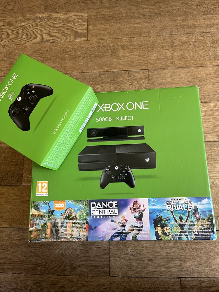 Xbox One 500 GB + KINECT + игри
