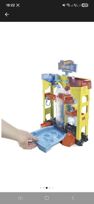 Set de joaca, Hot Wheels, Stunt splash, spalatorie auto