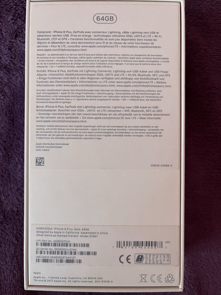 iPhone 8 Plus, Gold, 64 GB С НОВА БАТЕРИЯ!