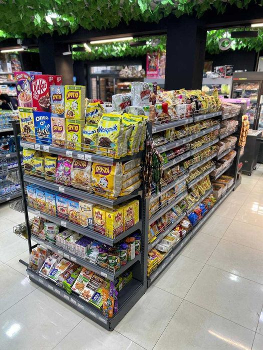 Стеллажи, универсальные торговые стеллажи, metall stellajlar