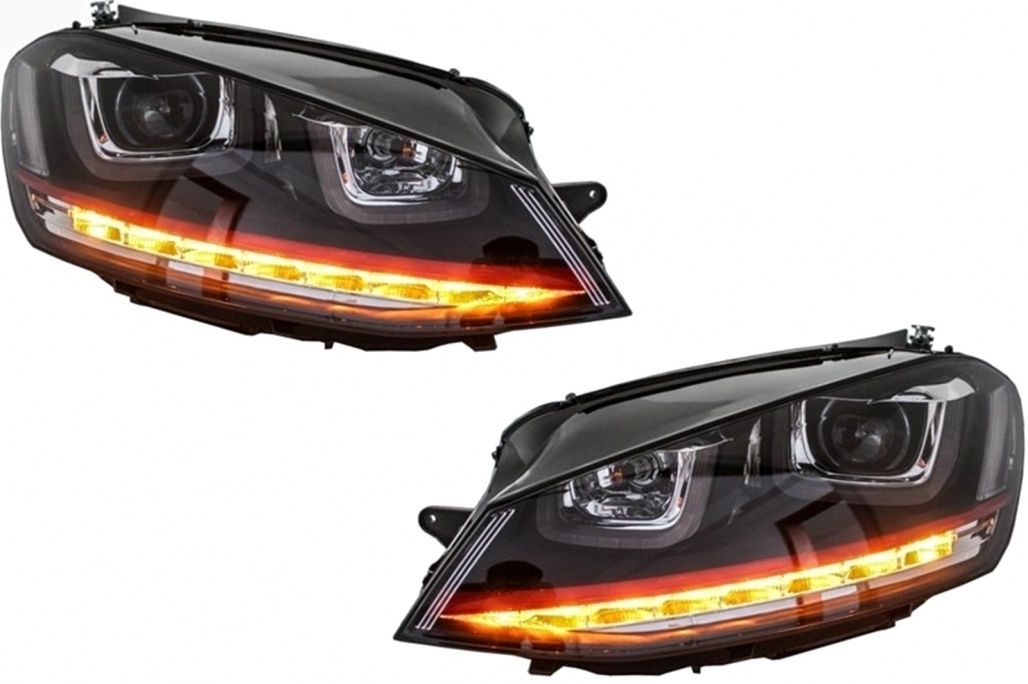 Faruri 3D LED compatibil cu VW Golf 7 VII (2012-2017) R20 GTI Design S