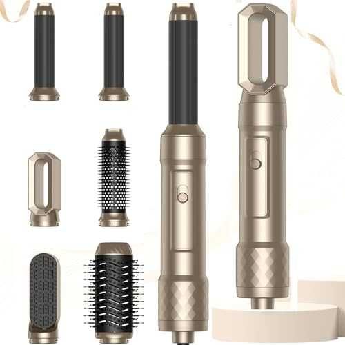 Нов Сешоар четка 6 в 1 с авто маша йони обем и изправяне коса прическа