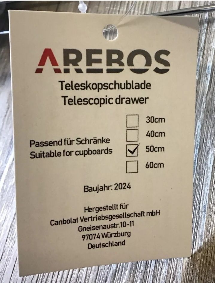 Телескопични рафт за кухня 50 и 60 см Arebos