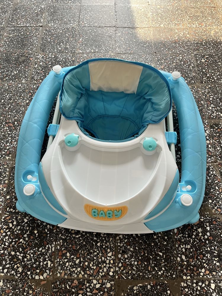 Premergator 2 in 1 Bertoni cu lumini si jucarii muzicale, Albastru