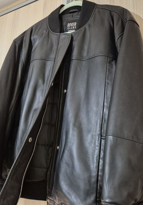 Ново кожено яке River Island, естествена кожа