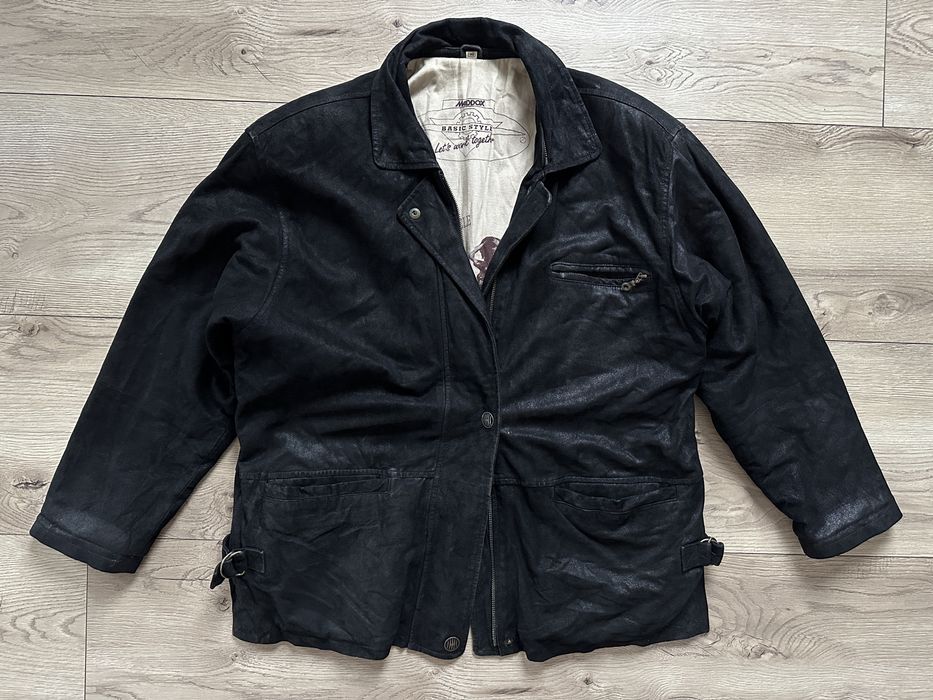 Geaca Piele Naturala MADDOX Negru Barbati | Marime 40 XL