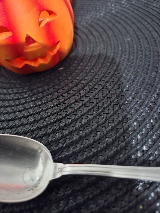 Lingurita argint 800 filigran incrustat 15 cm lungimr