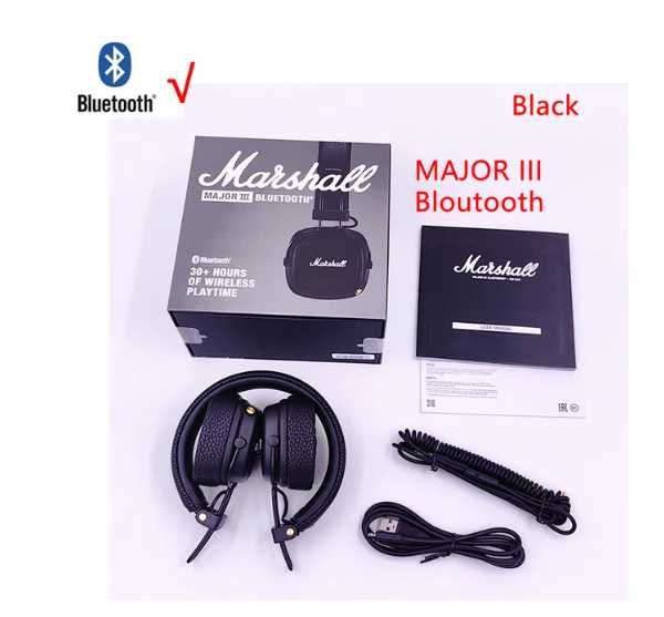 Căști Marshall Major III 3 Fara fir Bas Profund, Bluetooth