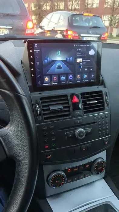 1-8GB Navigatie GPS Android Mercedes C Class w204 Carplay Auto QLED