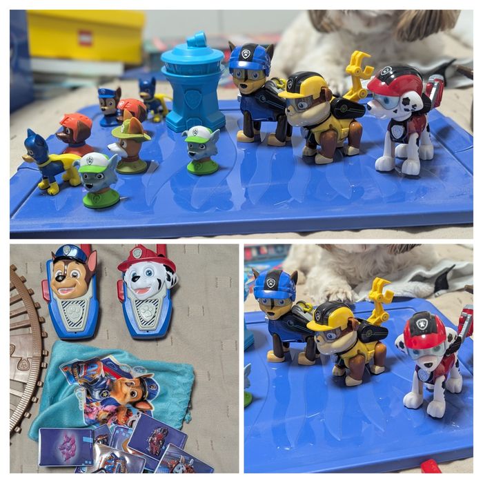 Голяма колекция Пес Патрул влак, кученца и играчки
