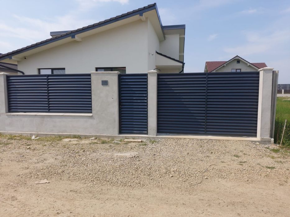 Porti si garduri auto moderne din profile de aluminiu sau oțel