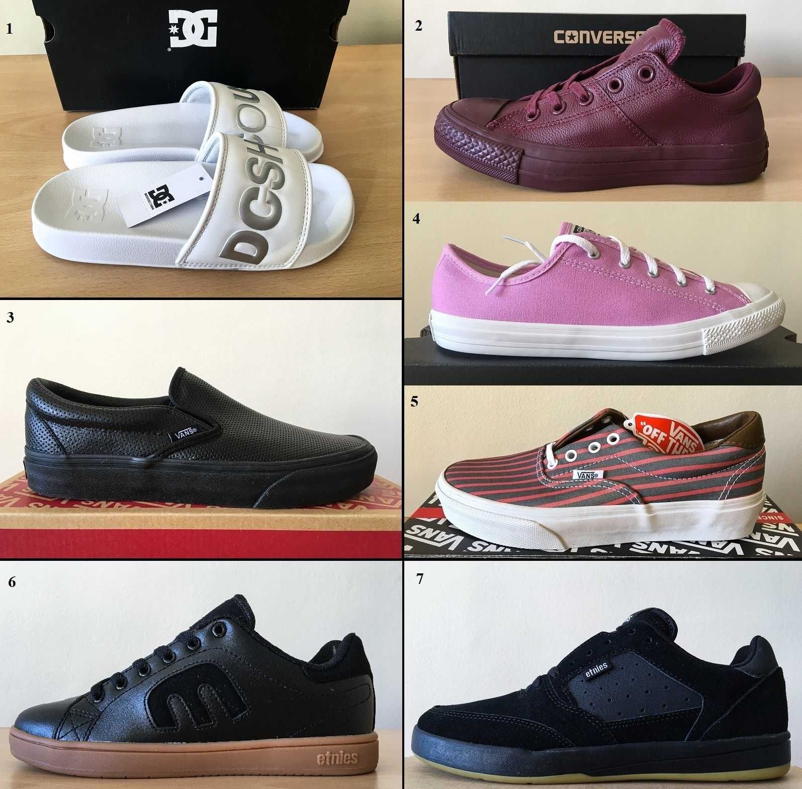 кецове, чехли DC Shoes, Vans, Converse номер 35,36,38,39,40,41.5,42