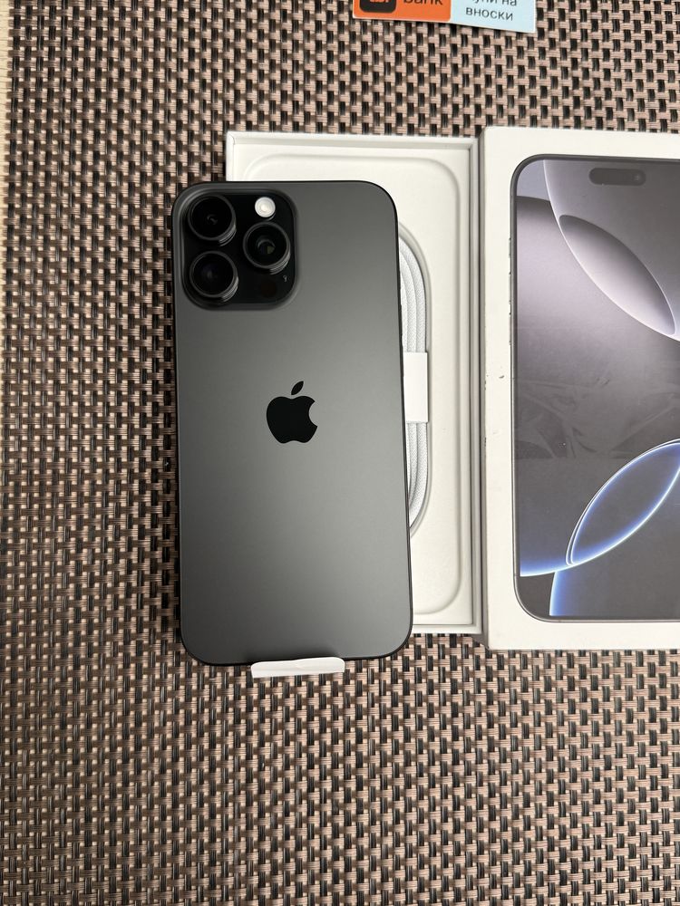 НОВ! *ЛИЗИНГ* iPhone 16 Pro Max 256Gb Black Titanium / Гаранция