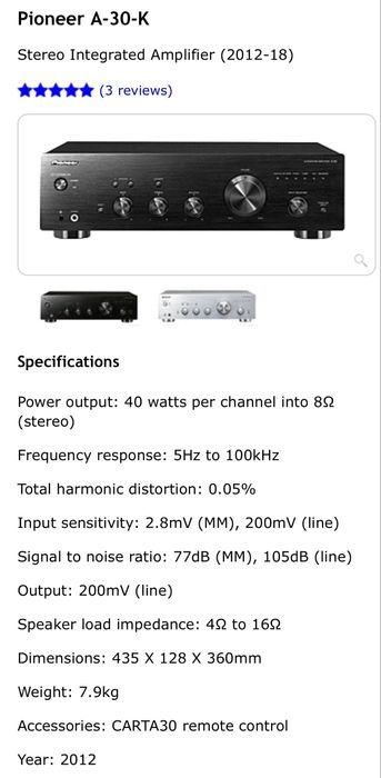 Amplificator Pioneer A-30.