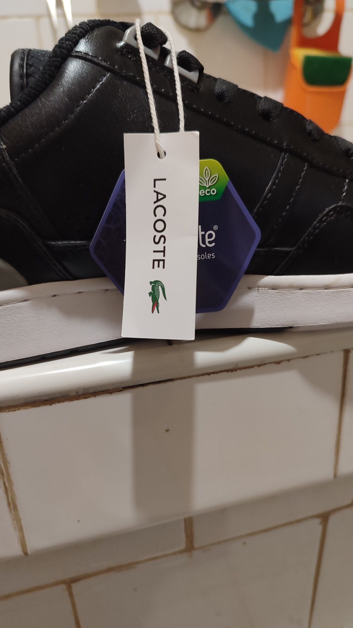 Мъжки обувки Lacoste естествена кожа  N:45/ 28.5см ,черни