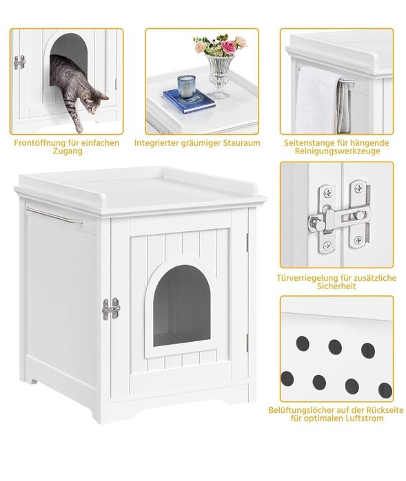 Mobilier pentru pentru litieră de pisici, noptiera