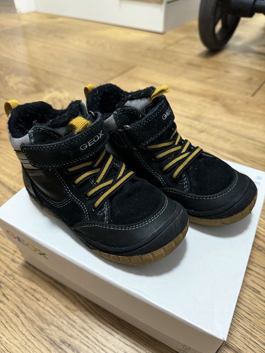 Ghete Geox B Omar B Wpf, Black Yellow, marimea 26