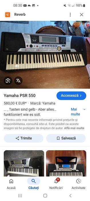 orgă yamaha psr550 stare buna de funcționare