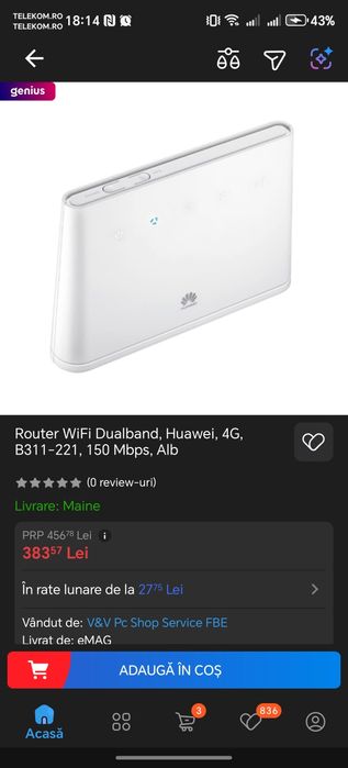 Vând router huawei B311-221