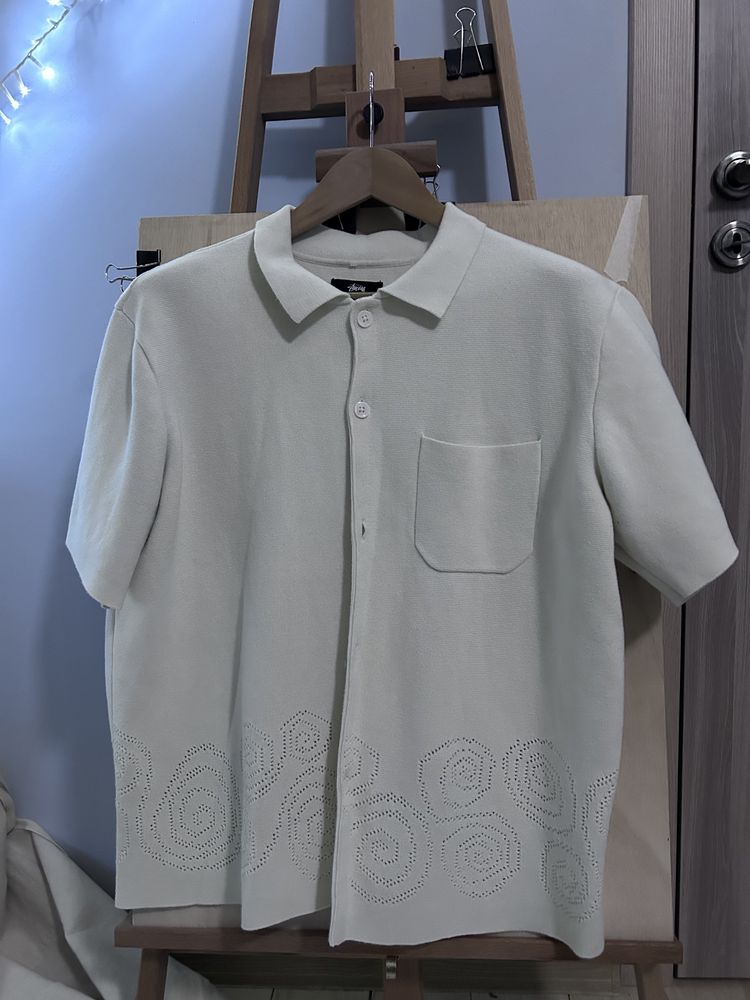 Stussy embroidered polo shirt