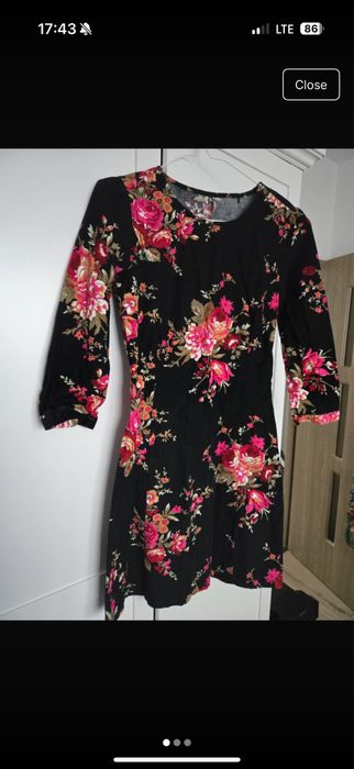 Rochie catifea raiata marimea S