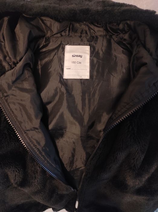 Geaca de toamna fete din blană artificială. mărimea 152