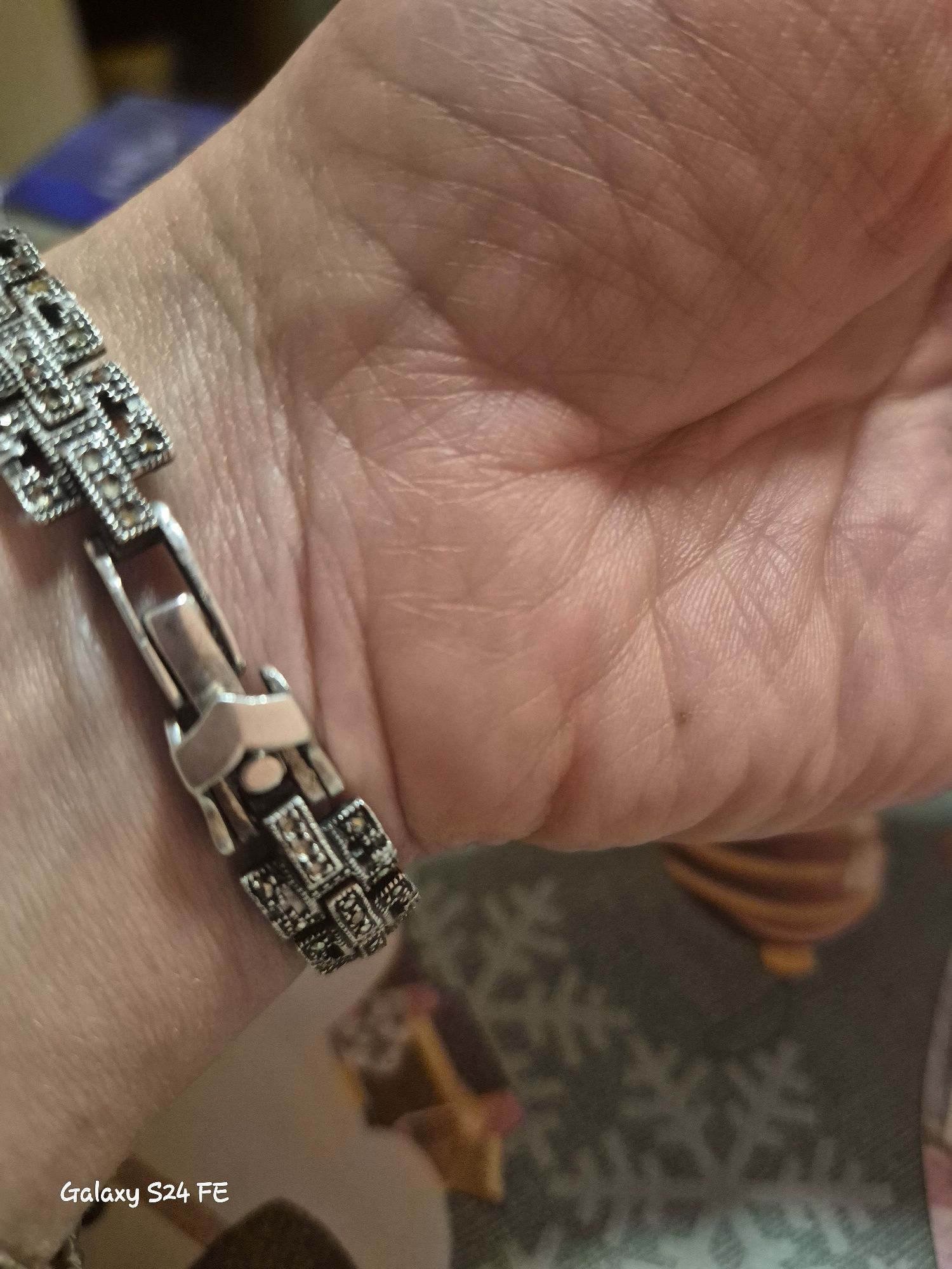 Ceas argint cu marcasite