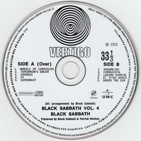 CD Black Sabbath - Vol 4 1972