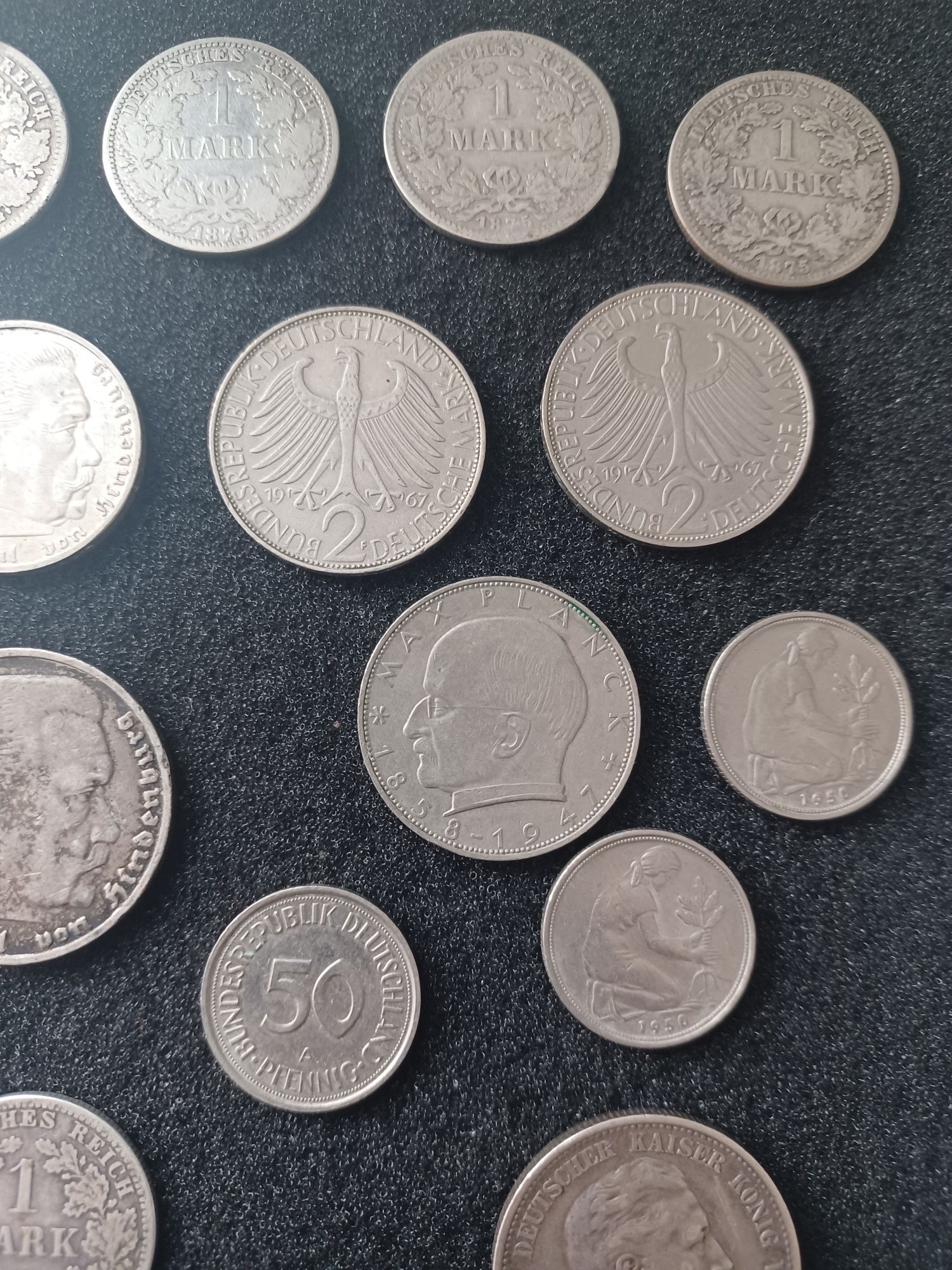 Colectie monede Germania 1 marca, 2, 3, 5 marci, pfennig 3. Reich