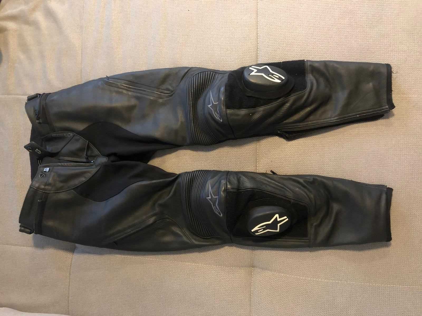 Pantaloni moto De Piele Alpinestars Missile V2 , marime 48