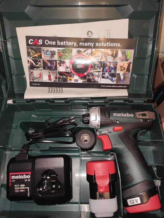 Metabo Set Filetanta 12 V, PowerMaxx baterii, încărcător, produs nou