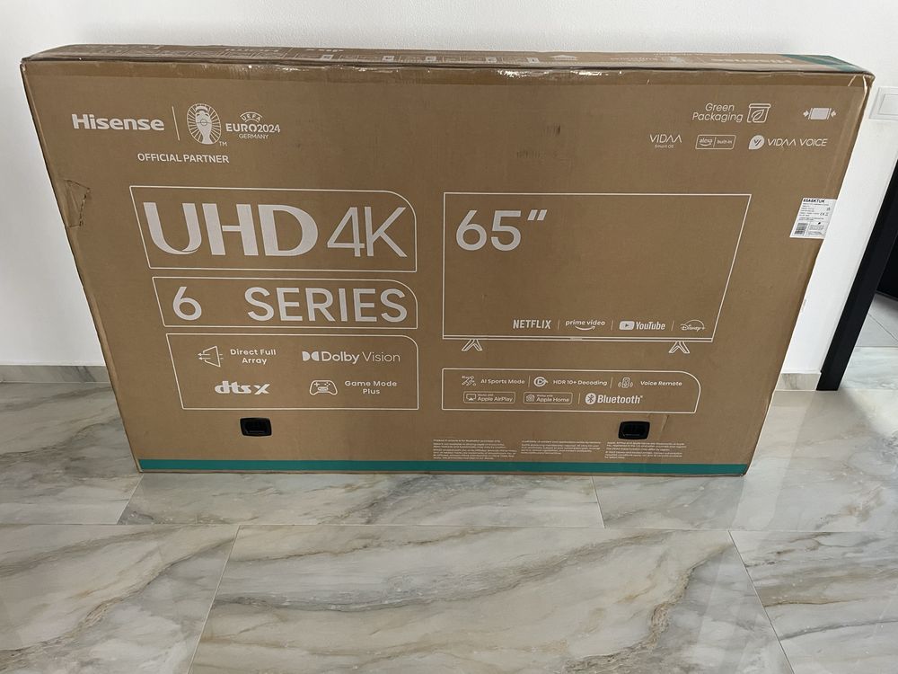 Televizor LED Smart HISENSE 65A6K, Ultra HD 4K, HDR, 164cm Nou sigilat