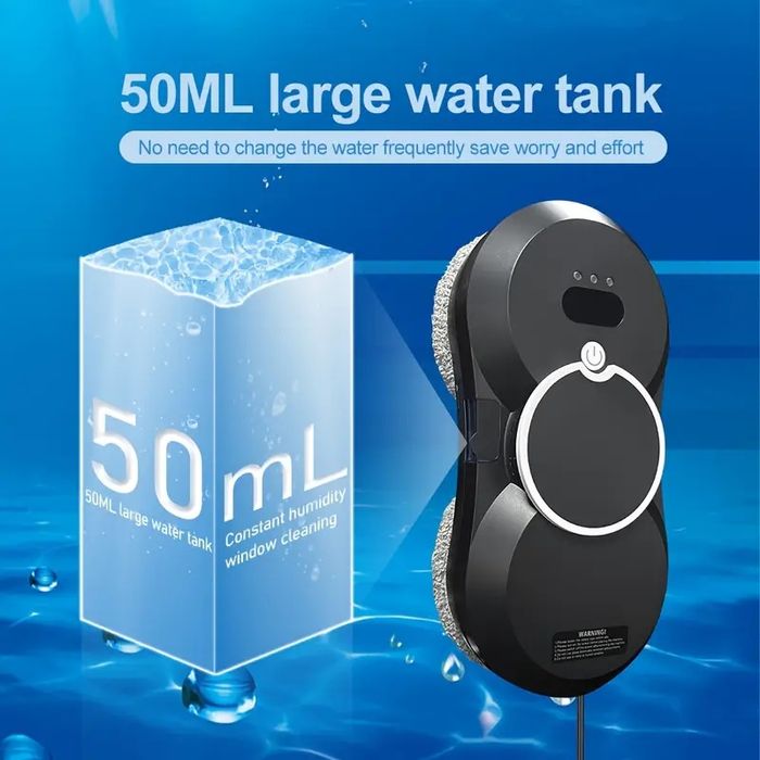 Робот за почистване на прозорци с контейнер за вода