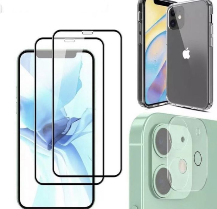 Husa Silicon + Folie Sticla+Folie Camera Iphone 12/13/14/15/16 PRO MAX