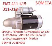 Electromotor NOU la 12volt reductor tractor Fiat312,315,411,415