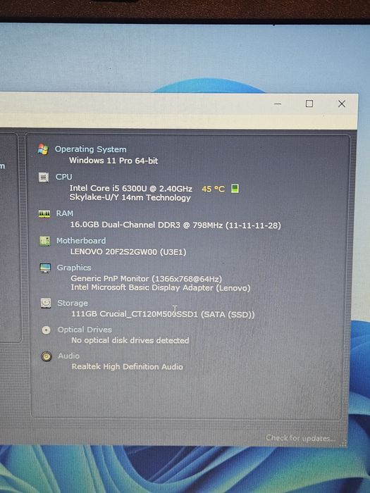 Laptop Lenovo ThinkPad T560