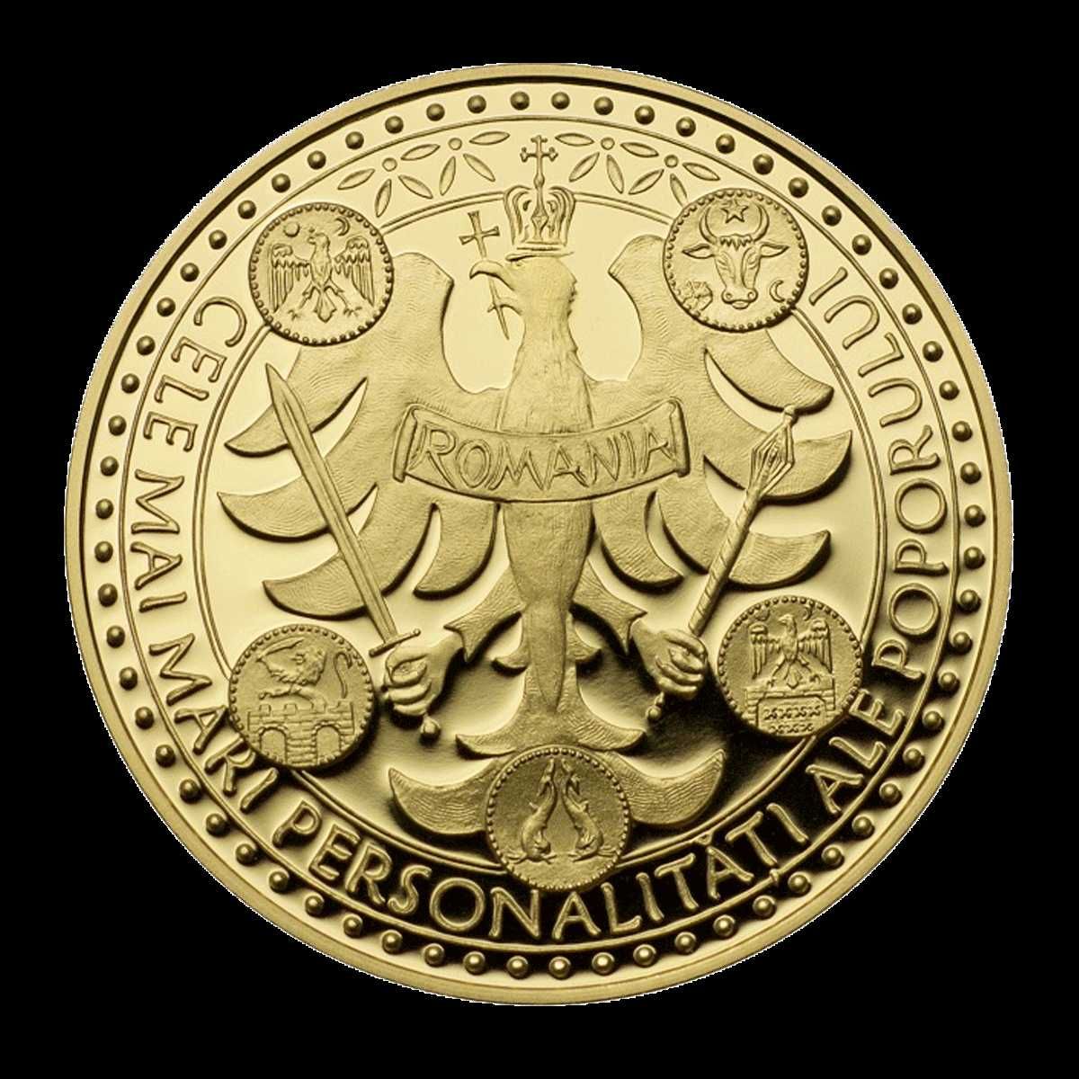 SET 2 Monede Stefan Cel Mare Tiraj 76/199 26 Grame Cupru Aurite PROOF