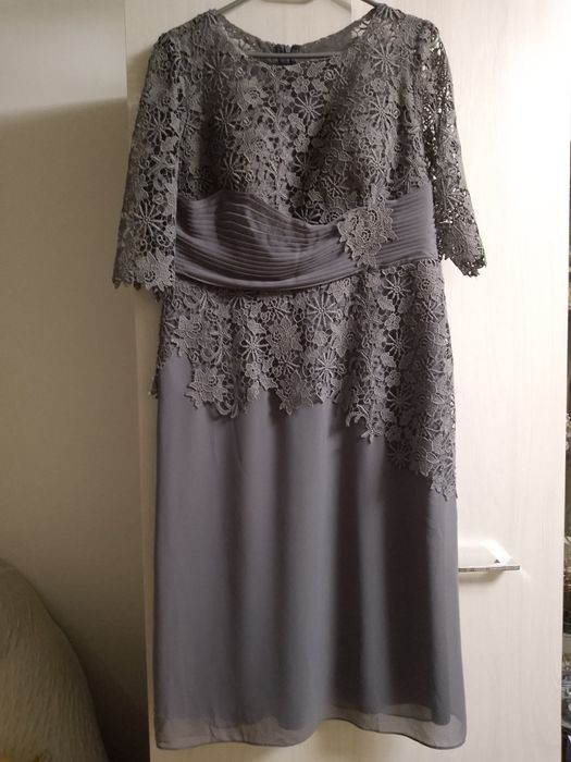 Rochie din 2 piese material triplu voal